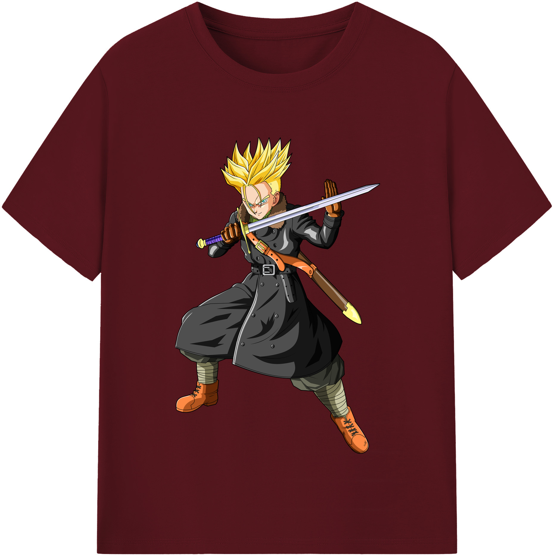 （画像用） ドラゴンボール トランクス（Torankusu）DRAGON BALL Trunks 綿100％半袖Tシャツ（フロントプリント）